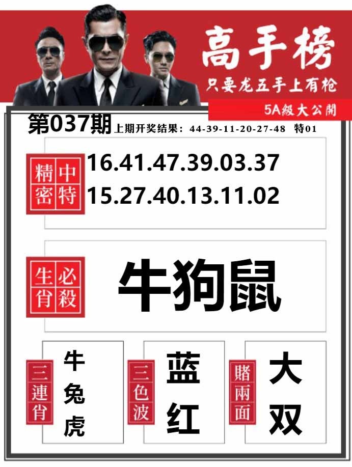037期金牛高手榜[图]